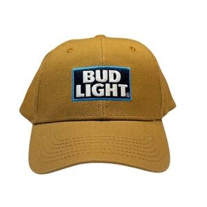 Bud Light Beer Baseball Cap Snapback H3 Headwear Brown